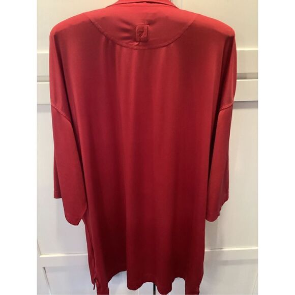 FootJoy FJ Mens Prodry Lisle Red Polo Sz L Short Sleeve Golf Stretch - Picture 5 of 10